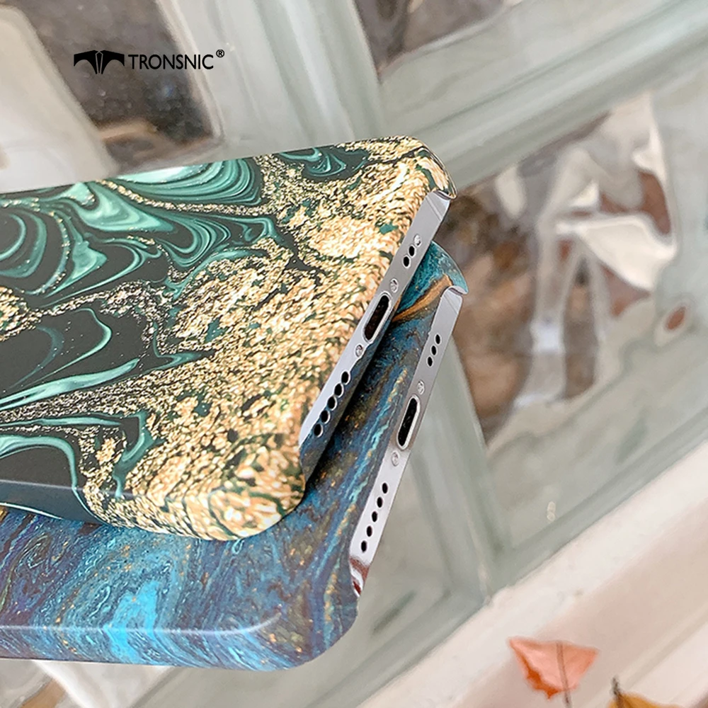 marble glossy pc phone case for iphone 12 11 pro max xr xs max hard gradient blue velvet case for iphone 7 8 plus cover capa hot free global shipping