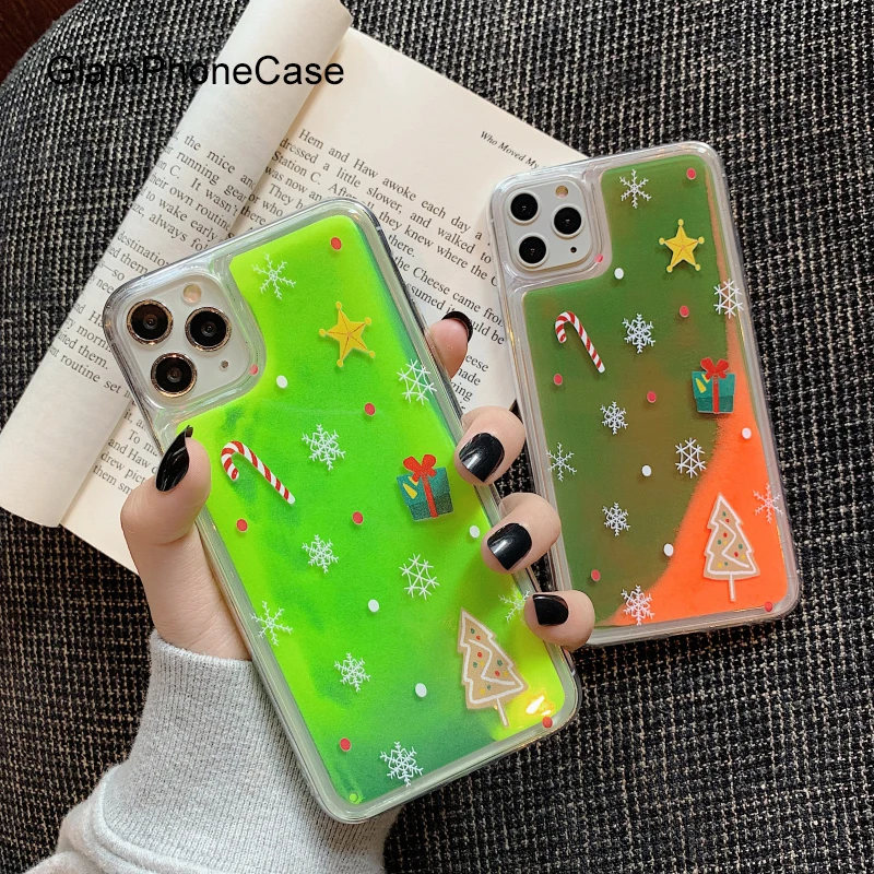 GlamPhone чехол Рождественский светящийся для телефона iPhone11Pro/Max X XS Max XR Жесткий Чехол