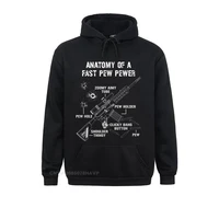funny anatomy of a pew pewer 2a supporter funny gun meme hoodie men anime sweater hoodies autumn sweatshirts retro clothes