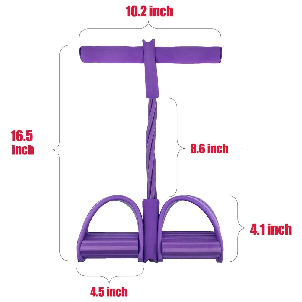 Эластичная резиновая лента с 4 трубками для спортзала и дома