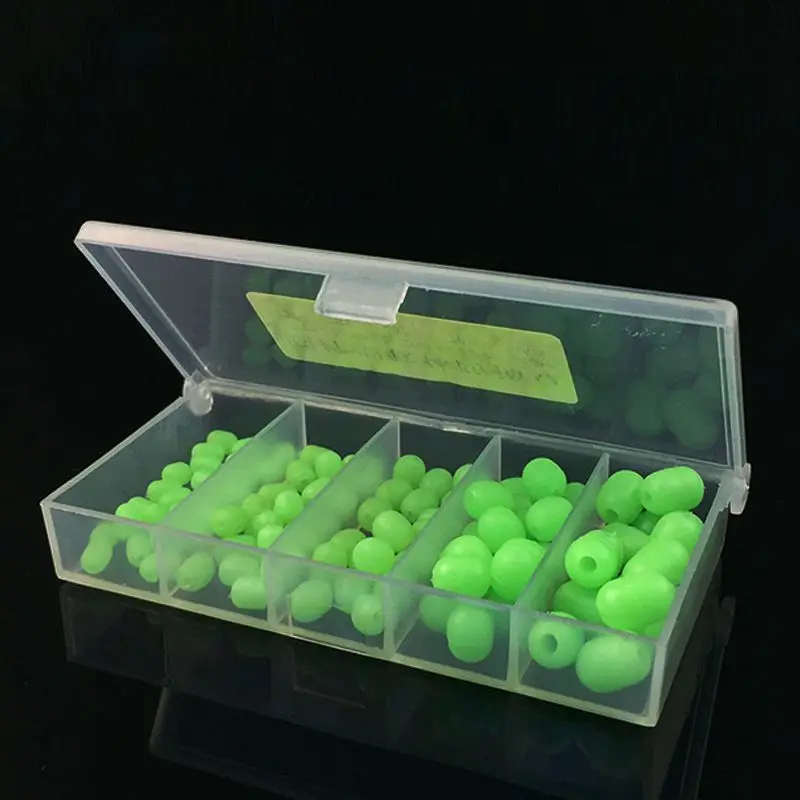 100 шт Овальные мягкие светящиеся бусины для рыбалки морские рыболовные приманки