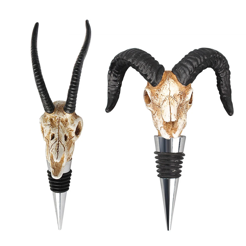

Creative Bottle Stopper Animal Skull Red Wine Bottle Sealer Plug Bar Reusable Bottle Cover For Home Bar Beer Shaking Supplies #