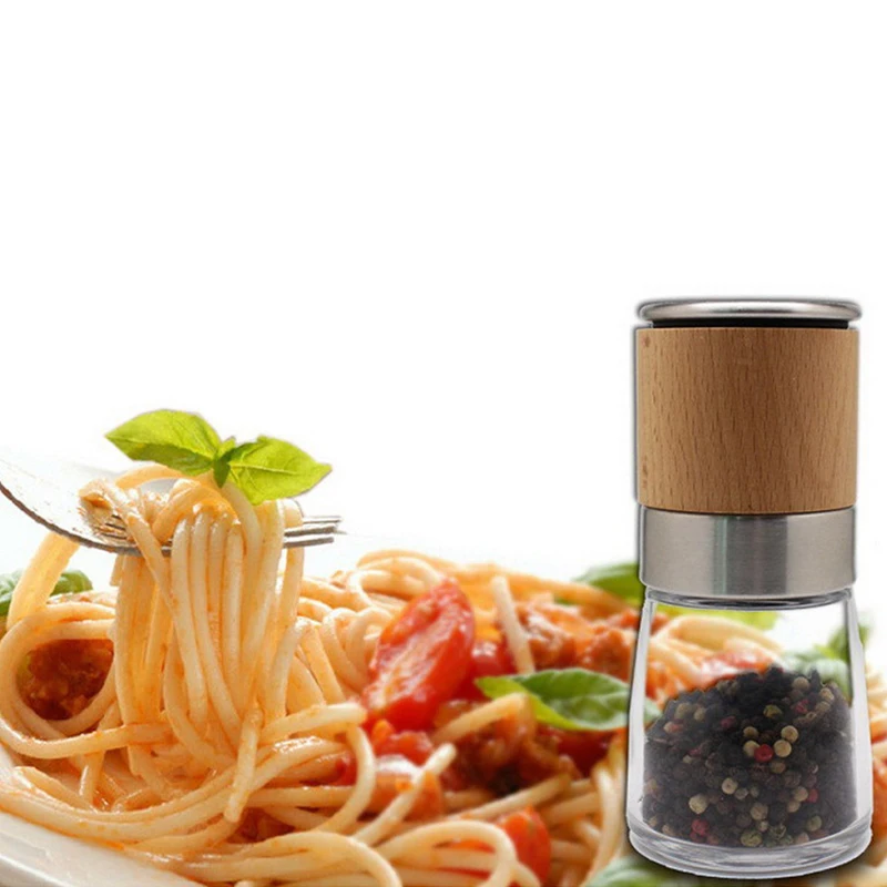 

Salt and Pepper Grinder Sea Salt Grinder Pepper Grinder-Short Glass Salt and Pepper Shakers-Pepper Mill Salt Mill