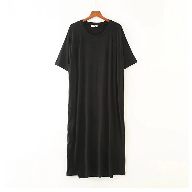 

Summer Women Modal nightgowns Oversize 10XL 140kg Comfortable loose Nightshirts Lady elasticity Nightdress Homedress home wear