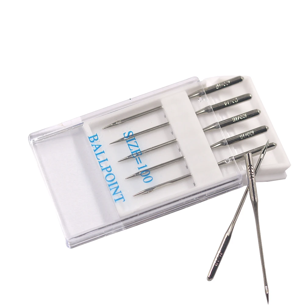 Серебристые иглы для швейной машины 5 шт. Ассорти Иглы бытовой 100/16 90/14 детали