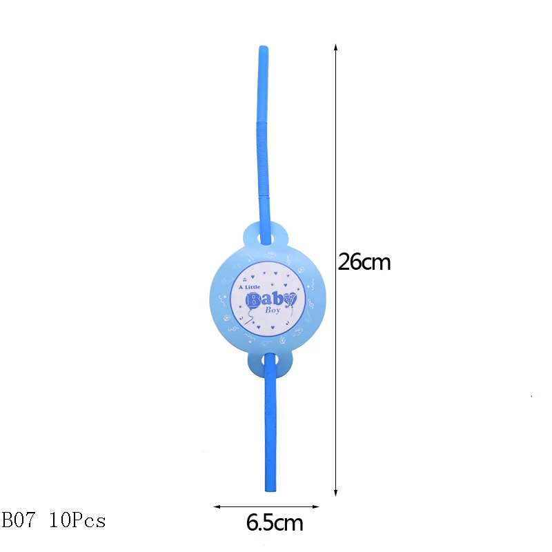 B07 Boy or Girl Baby Shower Disposable Tableware Gender Reveal Cup Plate Napkin Tablecloth Garland Birthday Party Decoration - Color: B07