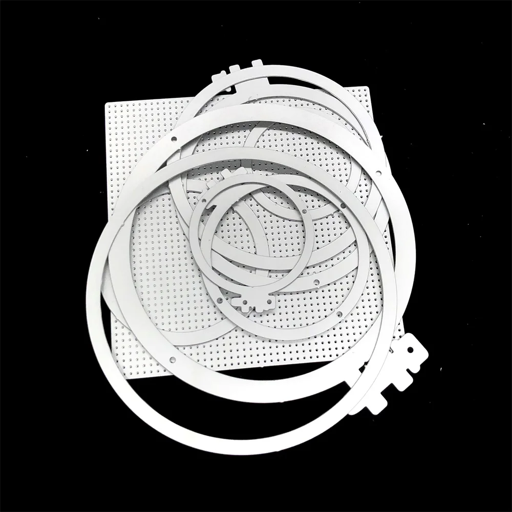 

KSCRAFT Embroidery Hoop Nesting Set Metal Cutting Dies Stencils for Scrapbooking/photo album Decorative Embossing Paper Card
