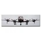 Бесплатная доставка 100% ручной росписью серый посадки самолета Современная живопись маслом на холсте стены в искусстве Гостиная домашний декор 30X90