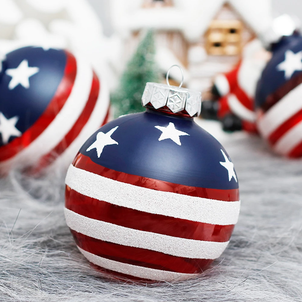 

12PCS Independence Day Hanging Decorate Ball Ornament Hanging Pendant USA Themed Party Supplies for 4th of July Patriotic 2021