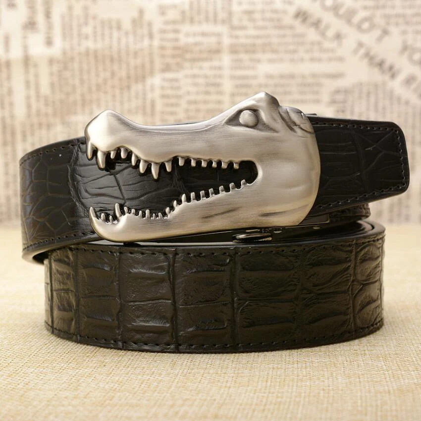 Мужской ремень из натуральной кожи с автоматической пряжкой | Аксессуары для