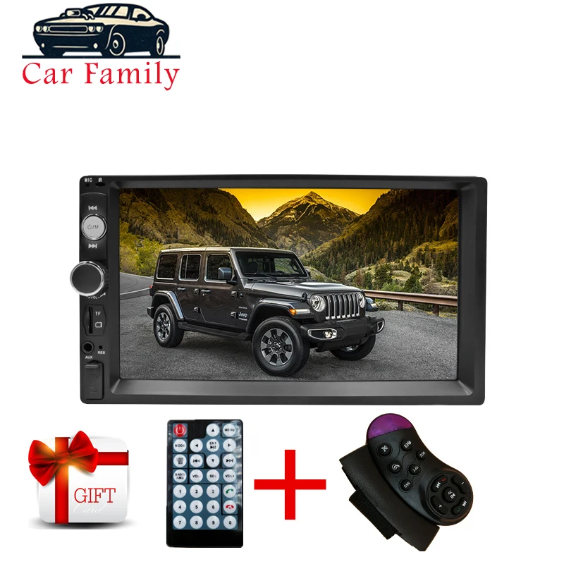 Автомагнитола 2 Din мультимедийный плеер с сенсорным экраном 7 дюймов MP5 Bluetooth USB TF FM