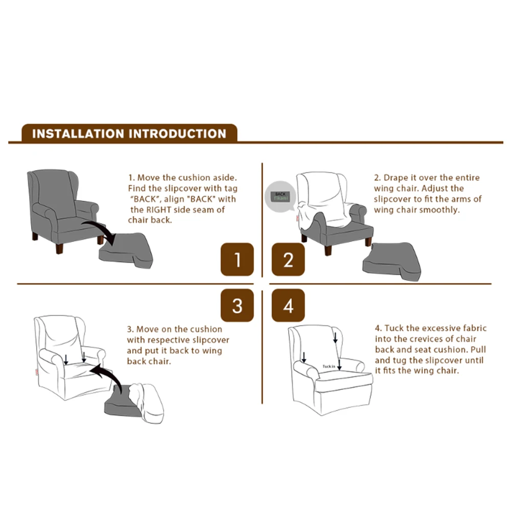 1/2/4 шт спандекс тянущийся эластичный однотонный Чехол для стула Чехлы столовой