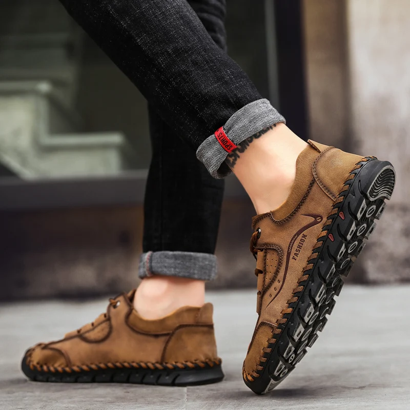 ZUNYU/Новая летняя мягкая мужская повседневная обувь дышащие кожаные лоферы ручной