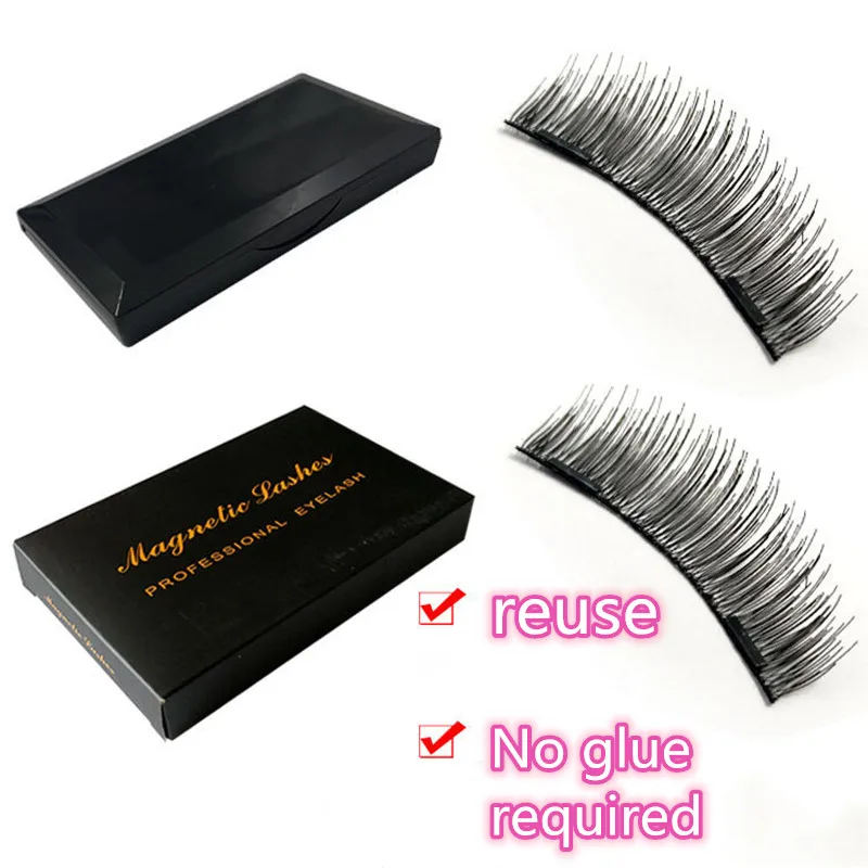 Магнитные ресницы ручной работы натуральные накладные с заказной упаковкой