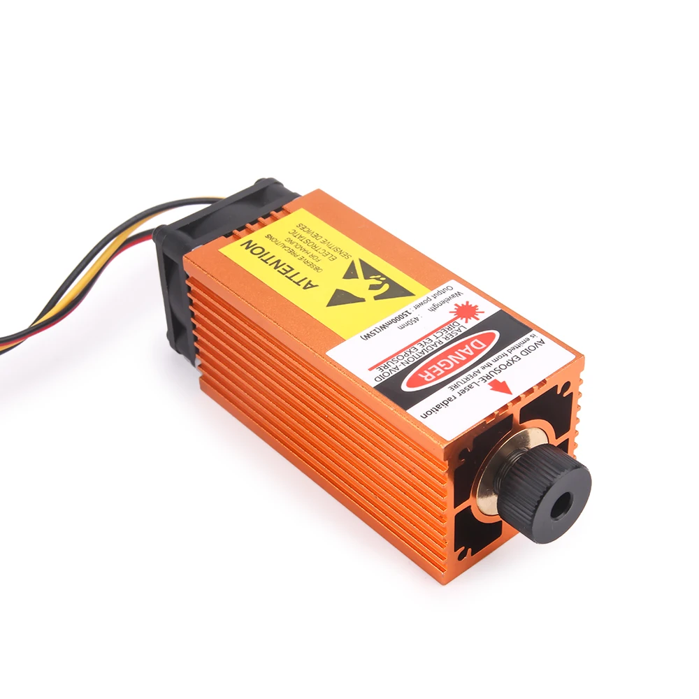 15 Вт регулируемый фокус сине фиолетовый лазерный модуль с гравировальным