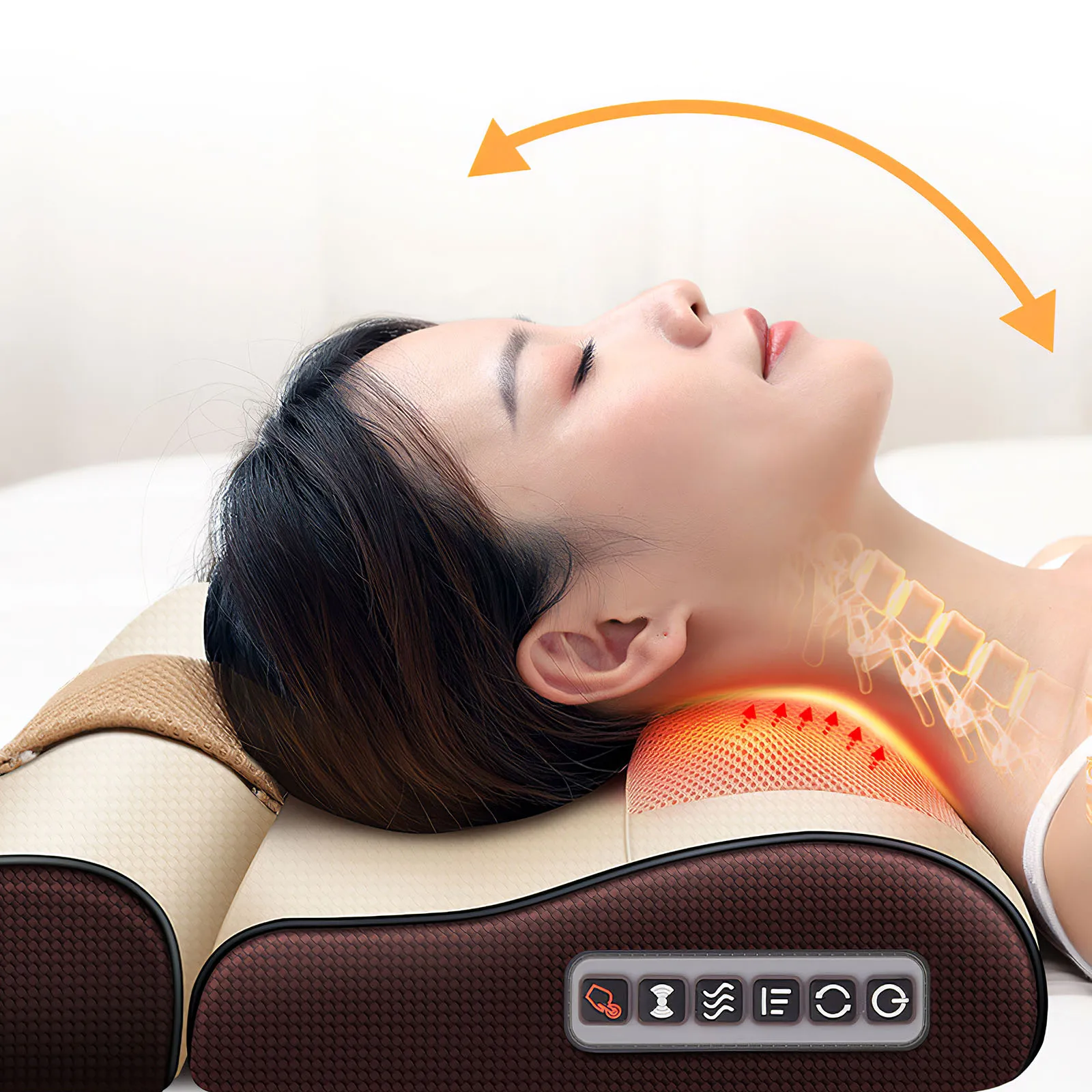 

Heating Neck Shoulder Back Body Electric Massage Pillow Device Cervical Health Massageador Relaxation