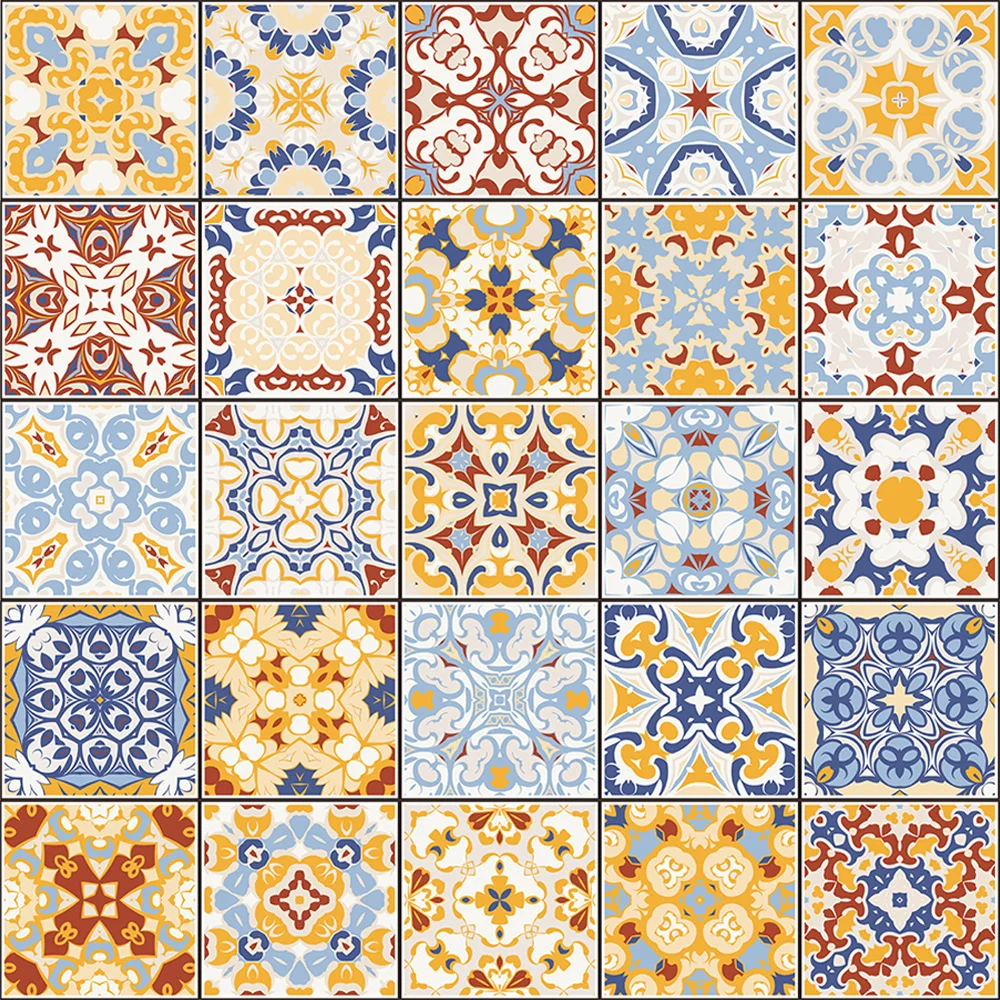 10/15/20 см Ретро узор плитка лестница наклейка ванная кухня Backsplash Декор водостойкая
