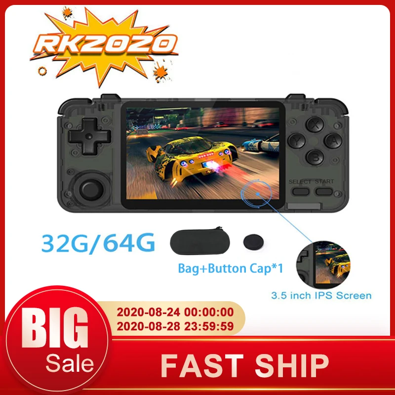 RK2020 портативная игровая консоль RK3326 quad core Ностальгический 3 5 дюймов Экран 32/64G