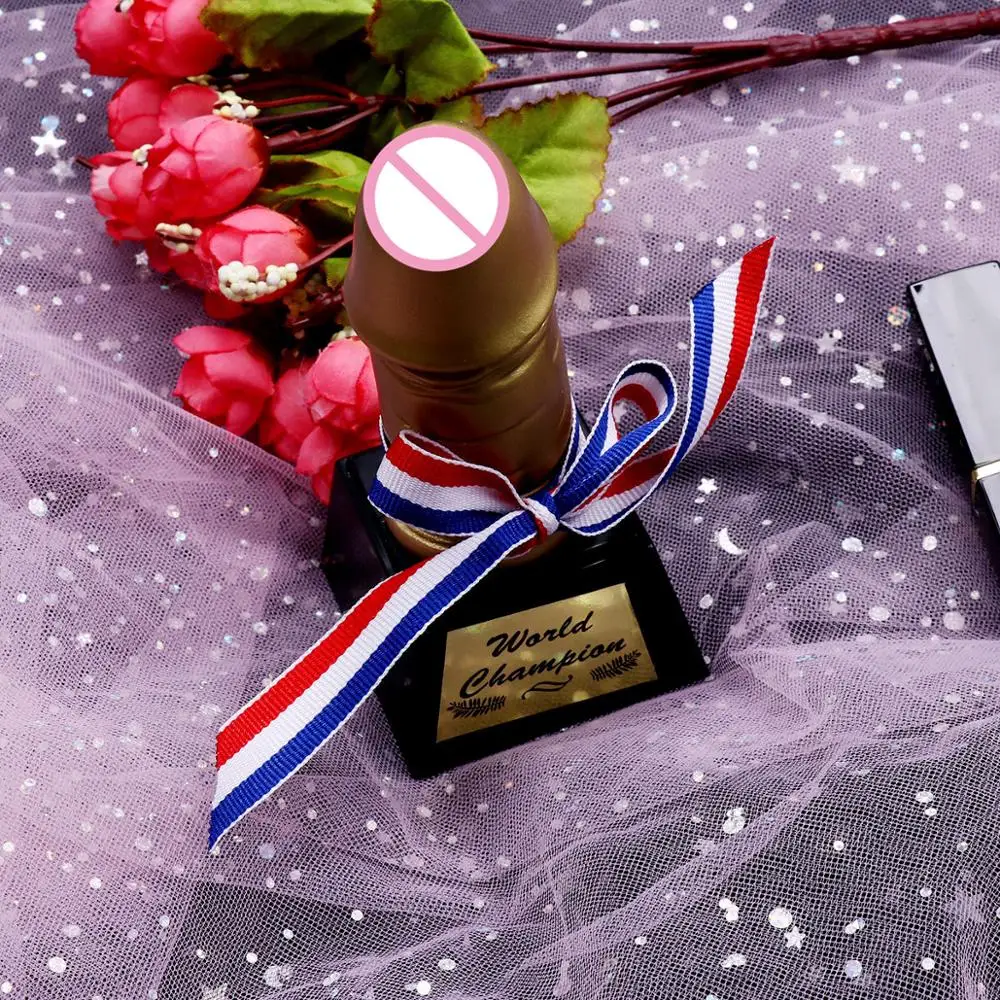 Аксессуары для мальчишника креативный трофей пениса новинка золотой куриный