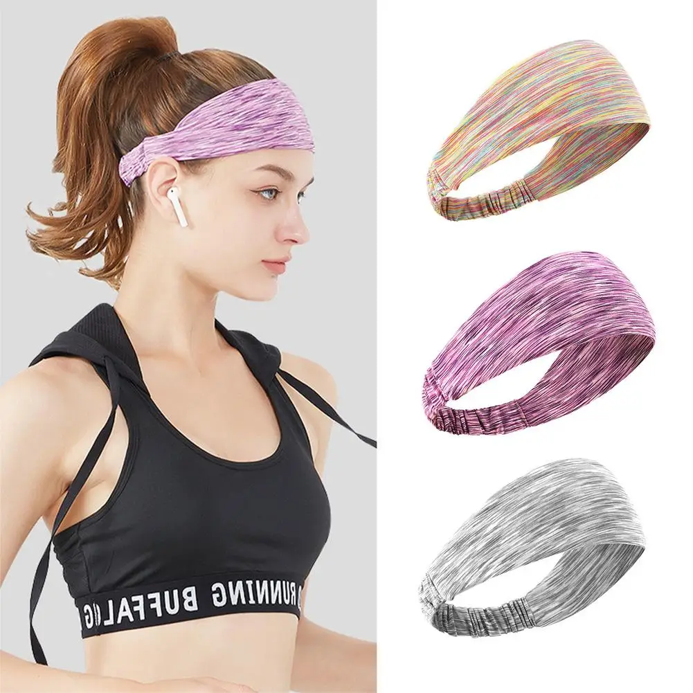 

1PC Elastic Absorbent Sweat Bands Yoga Running Fitness Headband Sports Hair Bands Basketball Gym Stretch Hair Wrap Brace