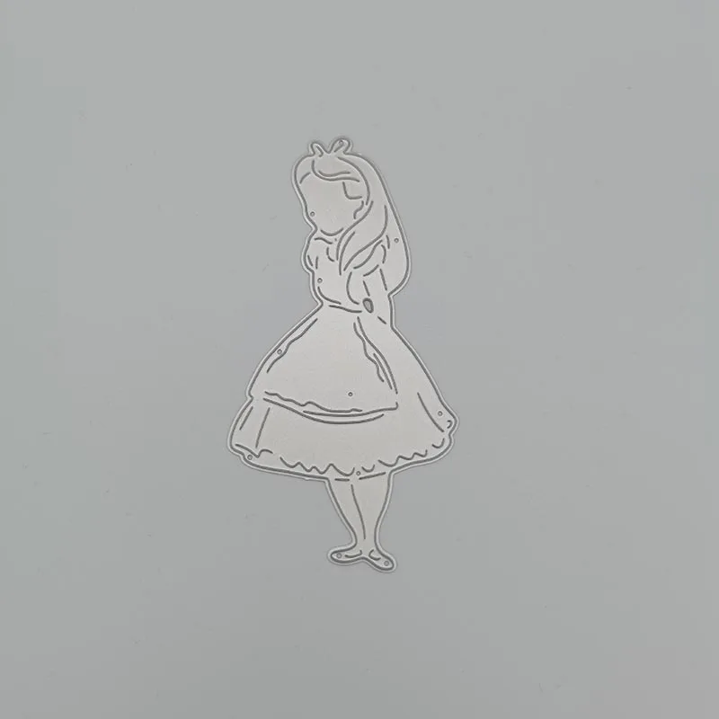 Красивая принцесса металлический Трафаретный вырубной штамп DIY Скрапбукинг