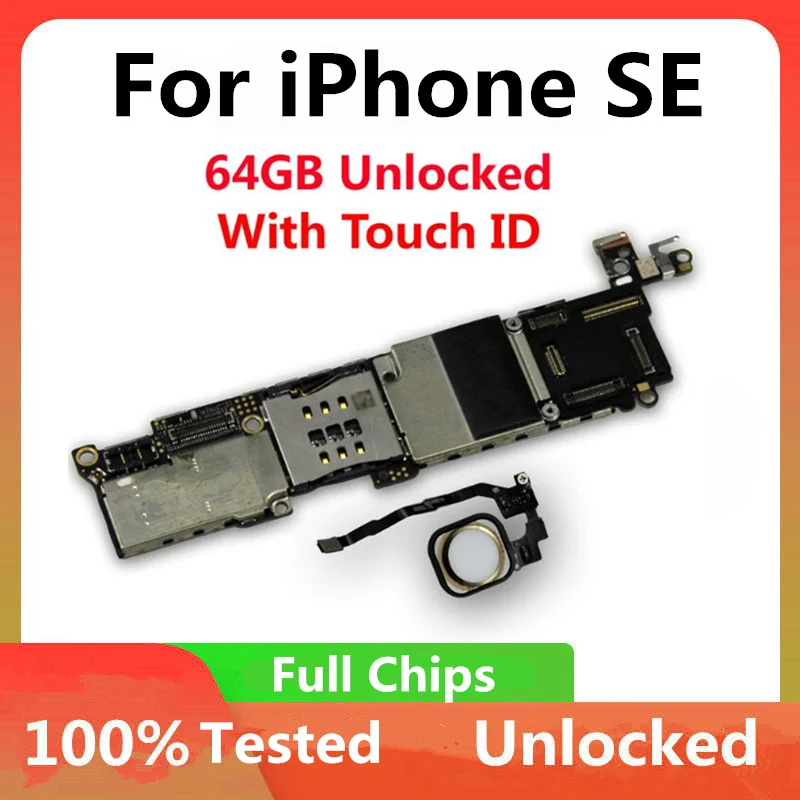 100% разблокированная материнская плата для iPhone SE с распознаванием отпечатков