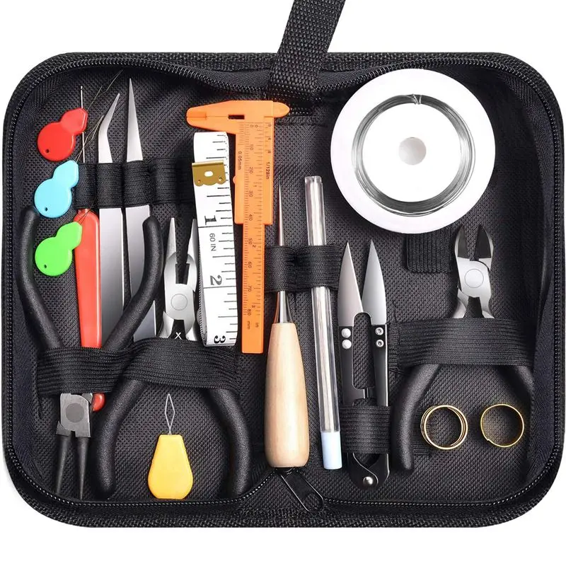 

32Pcs Jewelry Making Supplies Repair Kit With Jewelry Pliers And Beading Wire