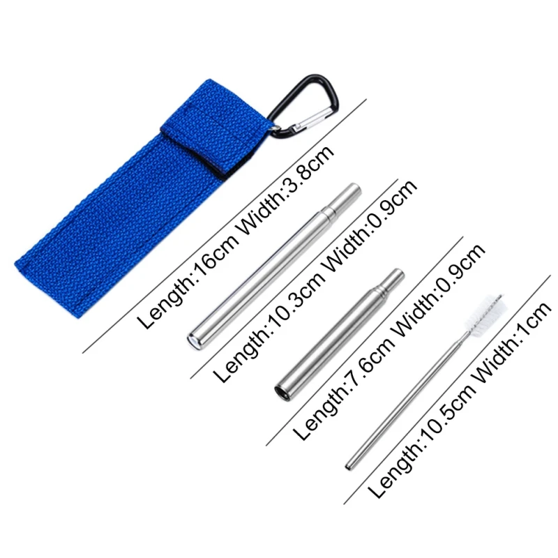 Многоразовая складная металлическая Питьевая соломинка портативная