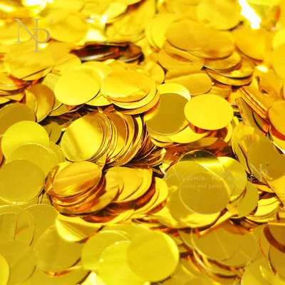 Золотой Nicro 2,5 см 10 г/пакет Бумага конфетти брызгает 12 Цветов круглый шар одежда для свадьбы, дня рождения украшения стола# Con08 - Цвет: Золотой