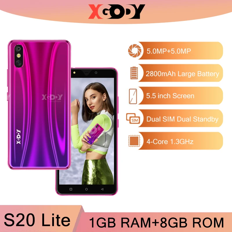 XGODY S20 Lite 3G смартфон 1G 8G Android разблокировка мобильных телефонов 5 Мп камера GPS WiFi