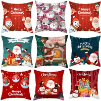 christmas decorative cushion cover merry christmas decoration pillow party santa claus reindeer supplies home ornaments