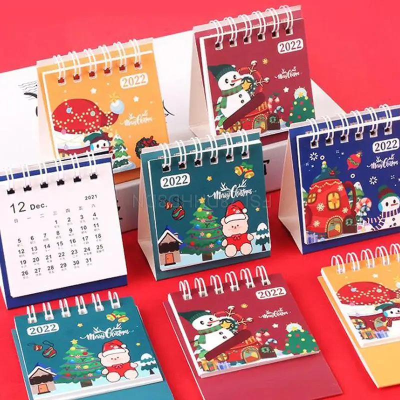 

2022 настольный мини-календарь Рождественское украшение для дома 365 дней Календарь Настольные принадлежности