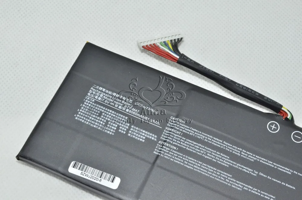 Аккумулятор JIGU для ноутбука MSI GS40 GS43 GS43VR BTY-M47 GS40-6QE GS43VR-7RE S4-1060 MS-14A3 MS-14A2 MS-14A1 |