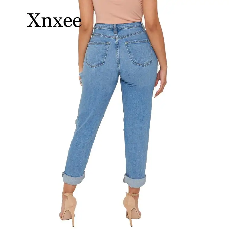 Пикантные уличные Клубные рваные джинсы с большими отверстиями женские