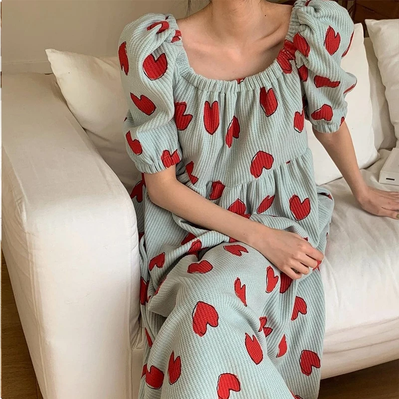 

2021 new girly heart love loose age-reducing dress women