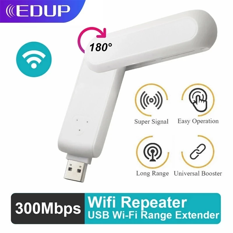 

EDUP USB WiFi Extender USB2.0 Port WIFI Repeater Wireless Network Amplifier Booster Wi-Fi Ultraboost Repiter for WIFI-Router