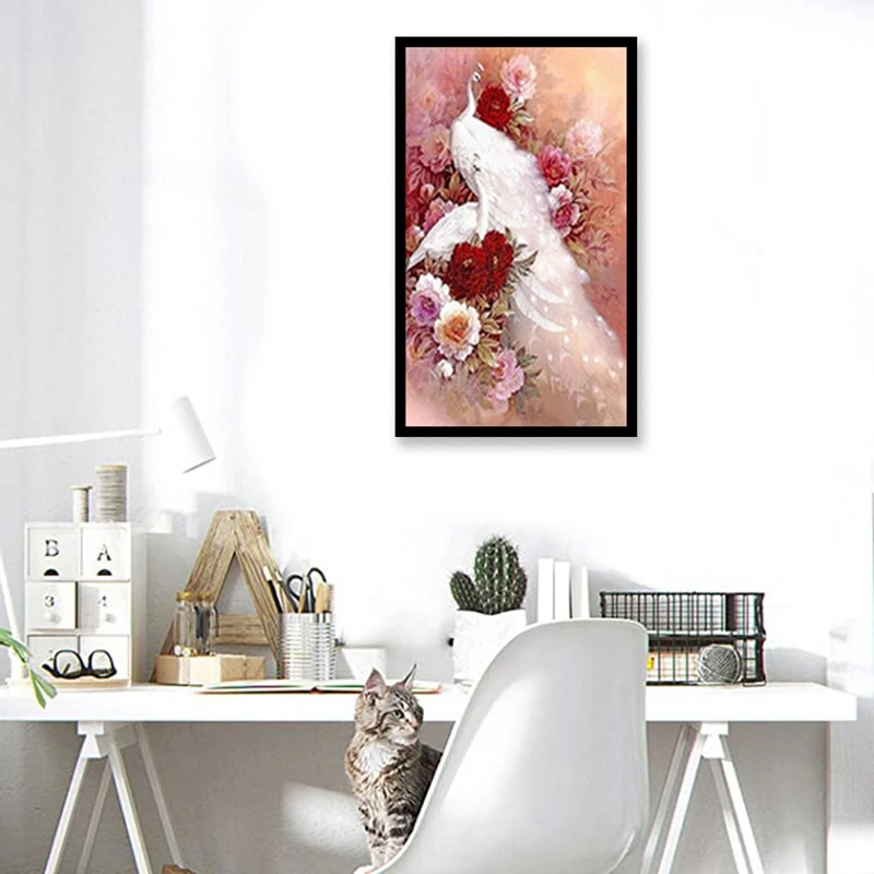 5D DIY алмазная живопись рисование ремесла павлины цветок вышивка мозаика