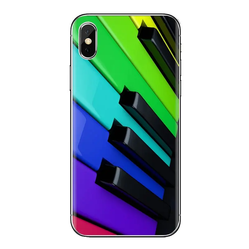 Для samsung Galaxy S3 S4 S5 мини S6 S7 край S8 S9 S10 Plus Note 3 4 5 8 9 Радуга клавиши пианино цветная