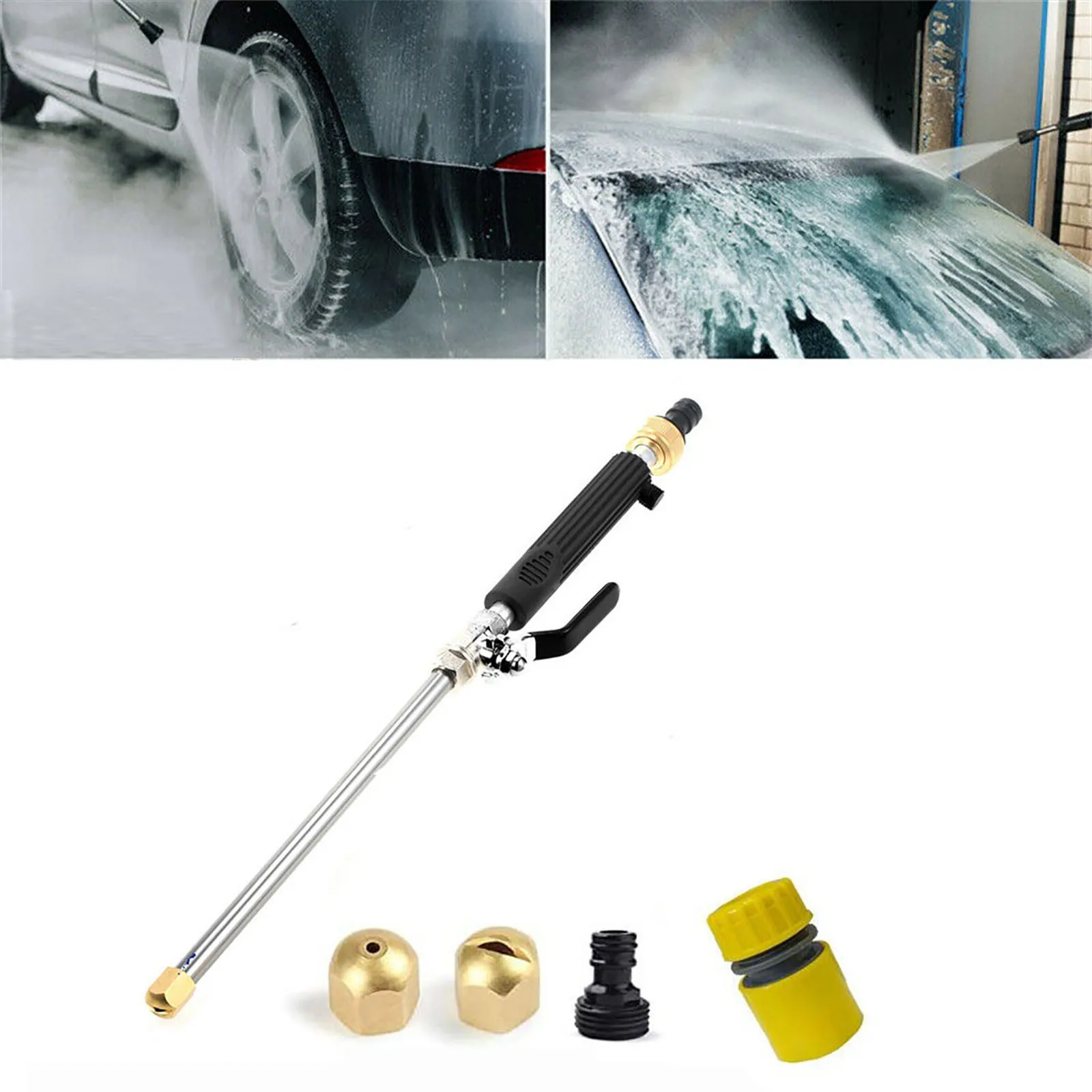 

Portable High Pressure Power Watering Wand Sprayer Universal Hose End for Outdoor Tubera de agua de limpieza a alta presin