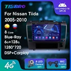 Автомагнитола 2DIN Android 10 для Nissan Tida 2005-2010 GPS-навигация DSP Carplay автомобильное радио автомобильный мультимедийный плеер IGO No 2DIN DVD