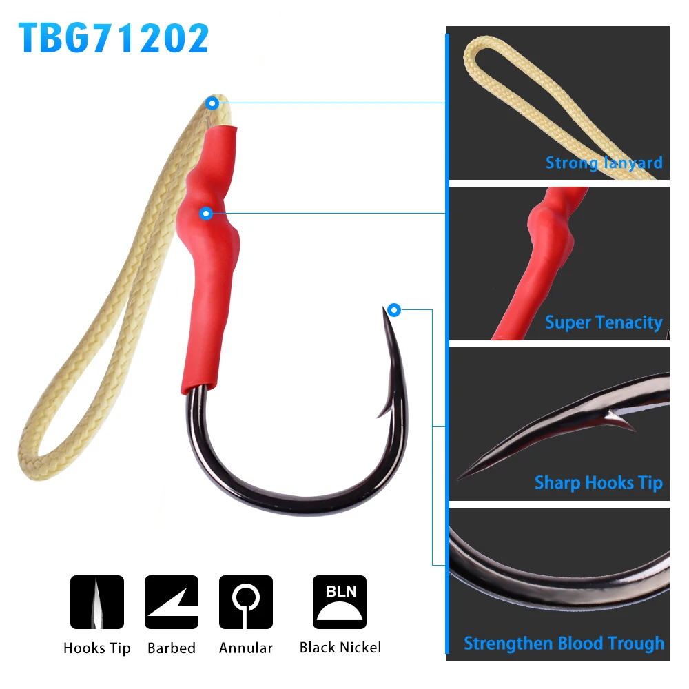 20 шт./лот рыболовные крючки из высокоуглеродистой стали с полиэтиленовой леской