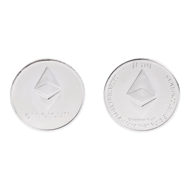 Памятная монета BTC коллекция художественных подарков Сплав Имитация эфириума ETH