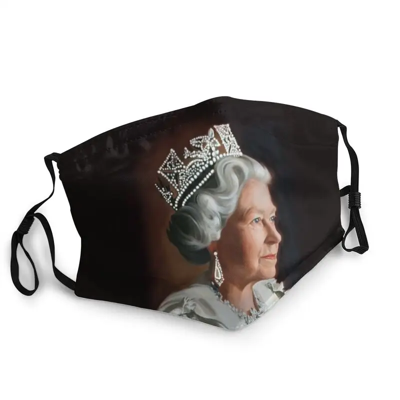 

Reusable United Kingdom Queen Elizabeth II Face Mask Adult Unisex England Royal Mask Men Protection Cover Respirator Muffle