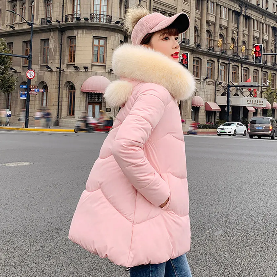 Однотонные меховые свободные хлопковые пальто с капюшоном для женщин, Harajuku, на молнии, с карманами, средней длины, Pakas Feminin, корейские женские милые теплые куртки