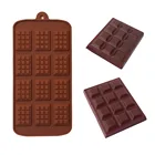 12 ячеек, силиконовая форма, мини Прямоугольная форма для вафель, многоразовый инструмент для шоколада, форма для выпечки