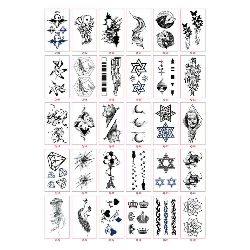 2 Pcs Temporary Chinese Character Tattoo Stickers Spider False Tattoo Waterproof Decoration Decals Men And Women Arm And Leg Art