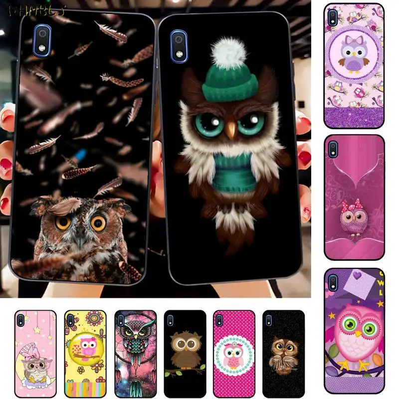 

FHNBLJ Animal Cute Cartoon Owl Luxury Phone Case for Samsung A10 20s 71 51 10 s 20 30 40 50 70 80 91 A30s 11 31 21