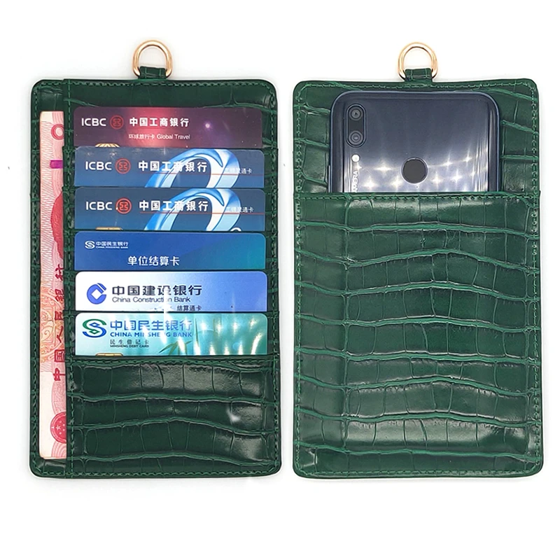 Высокое качество Натуральная кожа держатель для мобильных карт змеиная кожаный