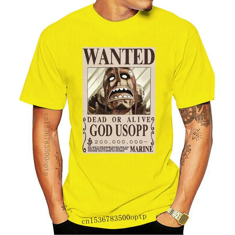

Новый цельный аниме, постер с надписью God Usopp'S need, черная смешная футболка Харадзюку