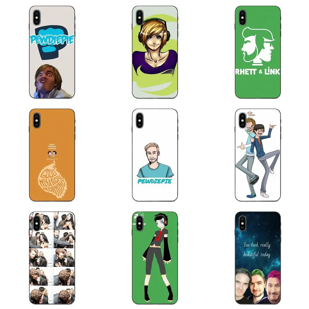 Pewdiepie Rhette &amp Link For Huawei nova 2 2S 3i 4 4e 5i Y3 Y5 II Y6 Y7 Y9 Lite Plus Prime Pro 2017 2018 2019 TPU Patterns | Мобильные